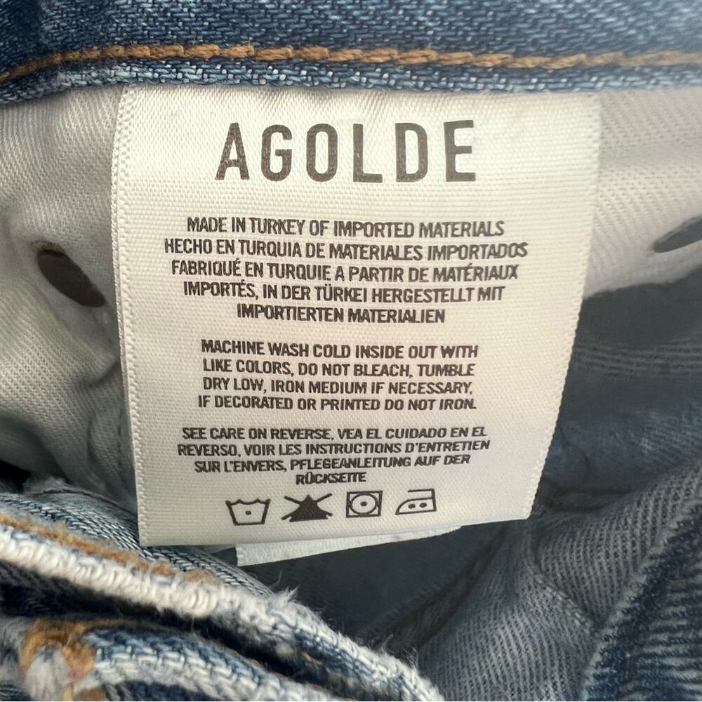 Agolde The Mid Rise Relaxed Bootcut Frayed Hem Size 28 - Picture 10 of 14